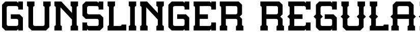 GUNSLINGER Regular font