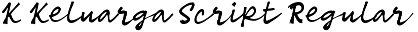 K Keluarga Script font download