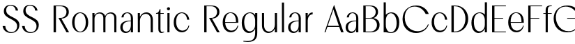 SS Romantic Regular font