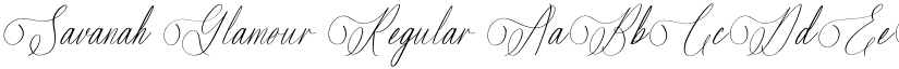 Savanah Glamour Regular font