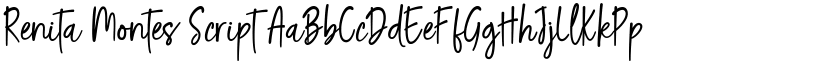 Renita Montes Script font