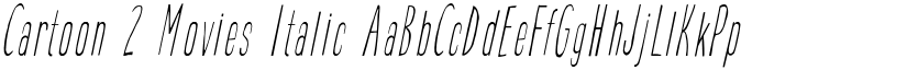 Cartoon 2 Movies Italic font