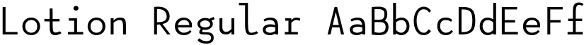 Lotion Regular font