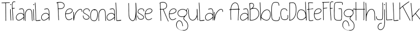 Tifanila Personal Use Regular font