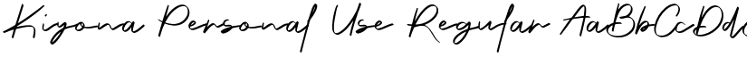 Kiyona Personal Use Regular font