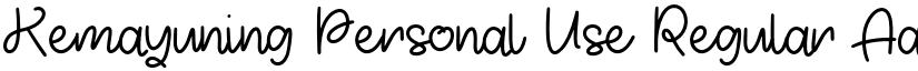 Kemayuning Personal Use font download