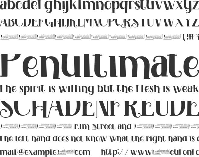 Akserant Display Personal Use font preview