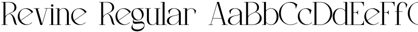 Revine Regular font