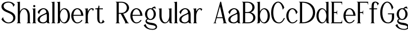 Shialbert Regular font