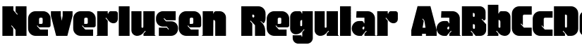 Neverlusen Regular font