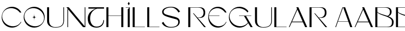 Counthills Regular font