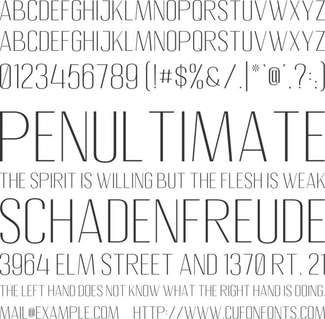 Hillside font preview