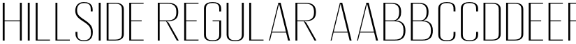 Hillside Regular font