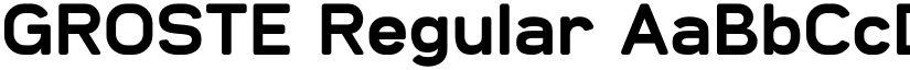 GROSTE Regular font