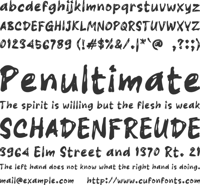 K Kisah font preview