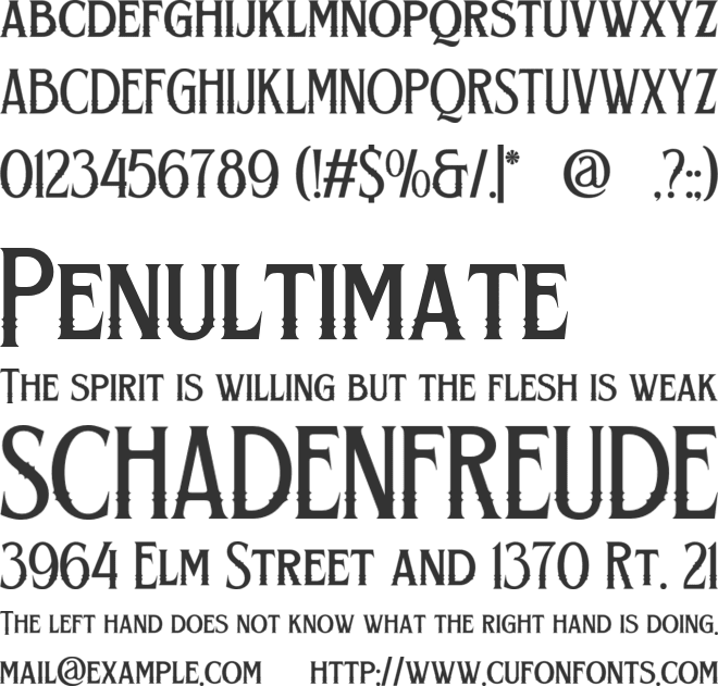 Seraphon font preview