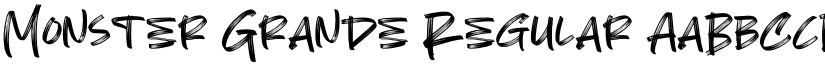 Monster Grande Regular font