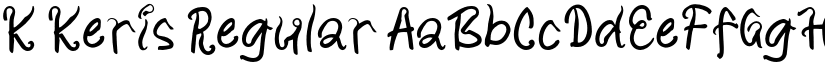 K Keris Regular font
