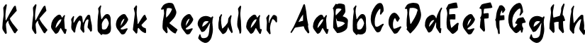 K Kambek Regular font