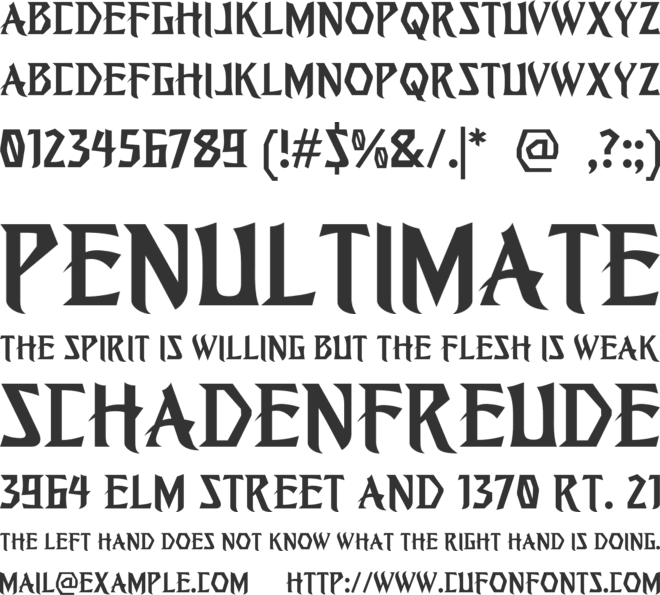 Fespyro font preview