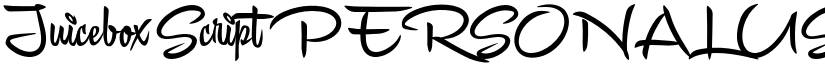 Juicebox Script PERSONAL USE Regular font