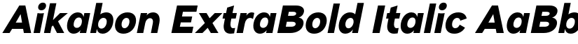 Aikabon ExtraBold Italic font
