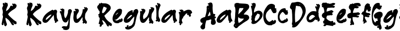 K Kayu Regular font