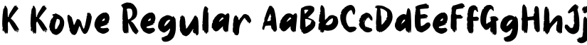 K Kowe Regular font