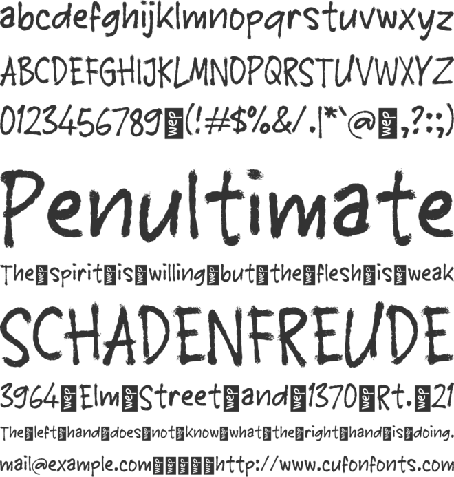 K Kulari font preview