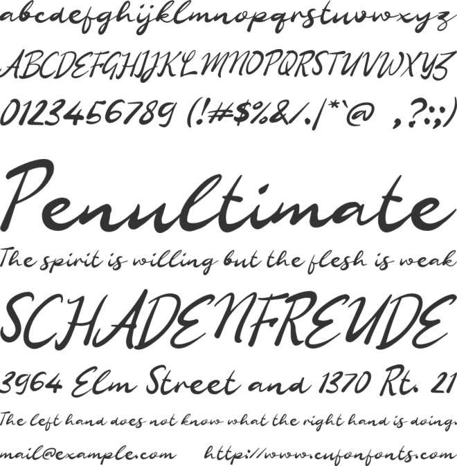 K Kecombrang font preview