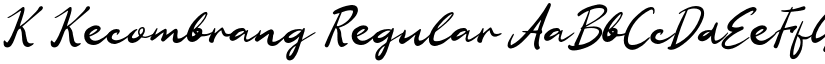 K Kecombrang Regular font