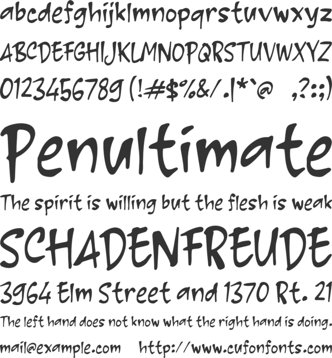 K Kamituwo font preview