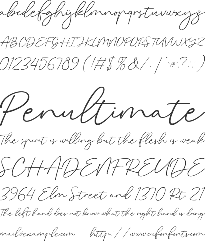 Bali Indonesia font preview