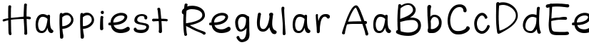 Happiest Regular font