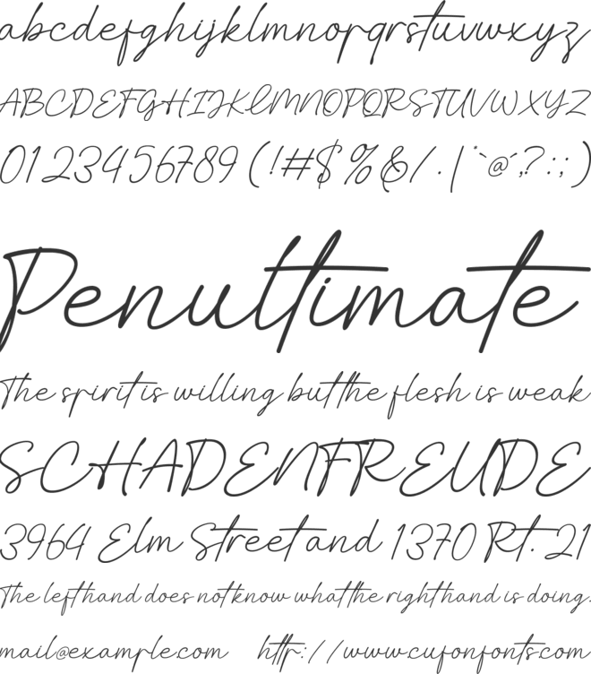 Hilton Fontain font preview