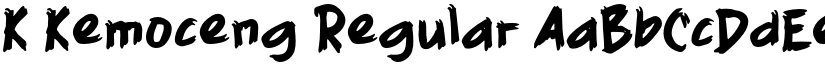 K Kemoceng Regular font
