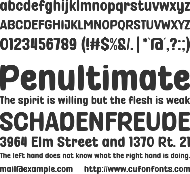 Spare Lover font preview