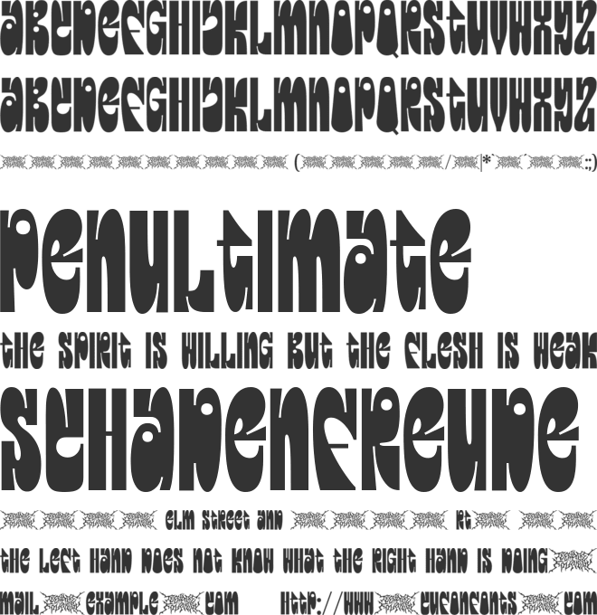 Teenage Wanker font preview