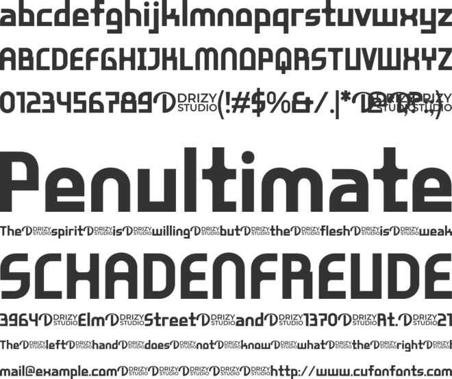Grofet font preview