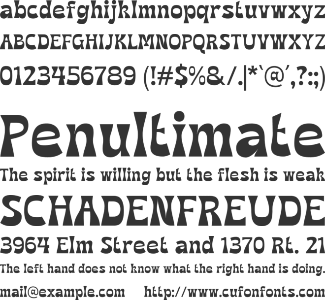 Majestica font preview