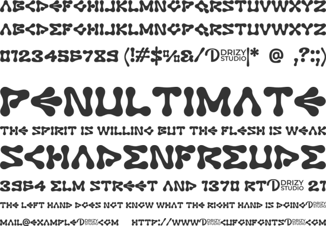 Bredast font preview