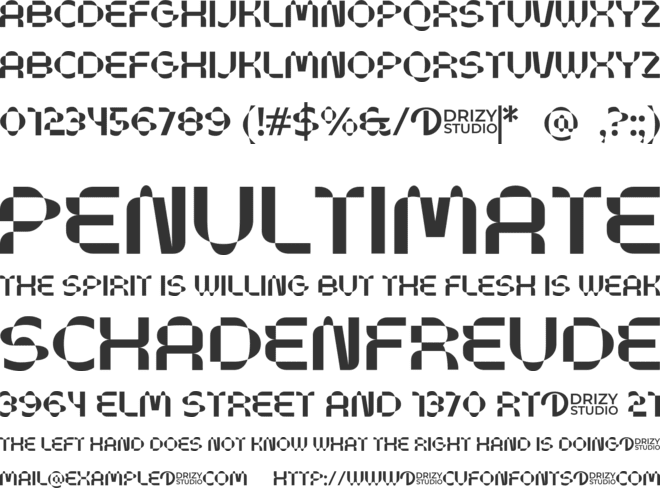 Detrobux font preview