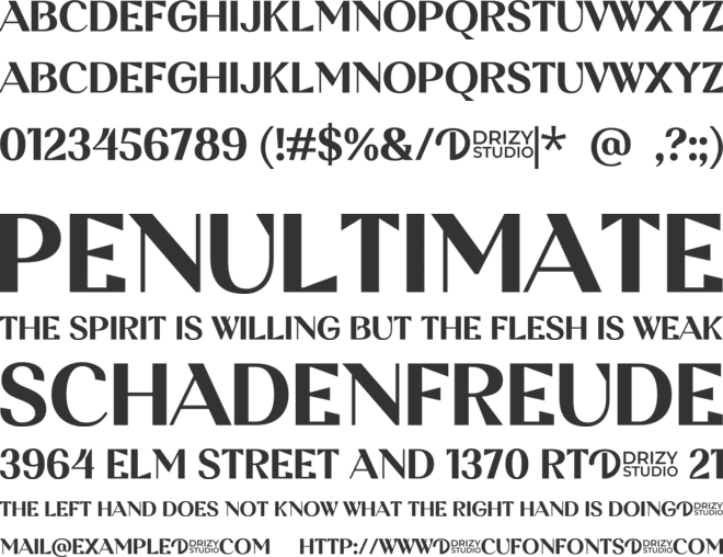 Fragnite font preview
