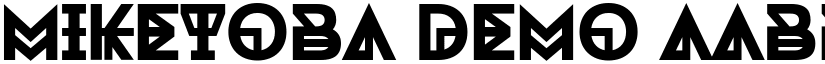 Miketoba Demo font