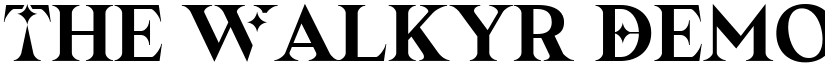The Walkyr Demo font
