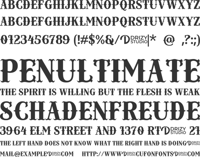 Clesgoth font preview