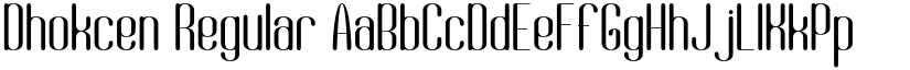 Dhokcen Regular font