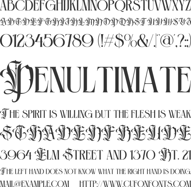 Matona font preview