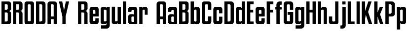 BRODAY Regular font