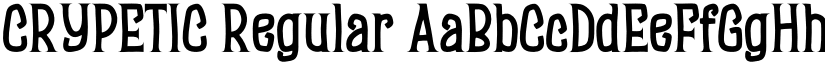 CRYPETIC Regular font